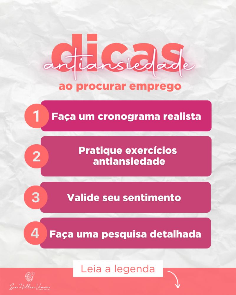 Dicas antiansiedade ao procurar um emprego