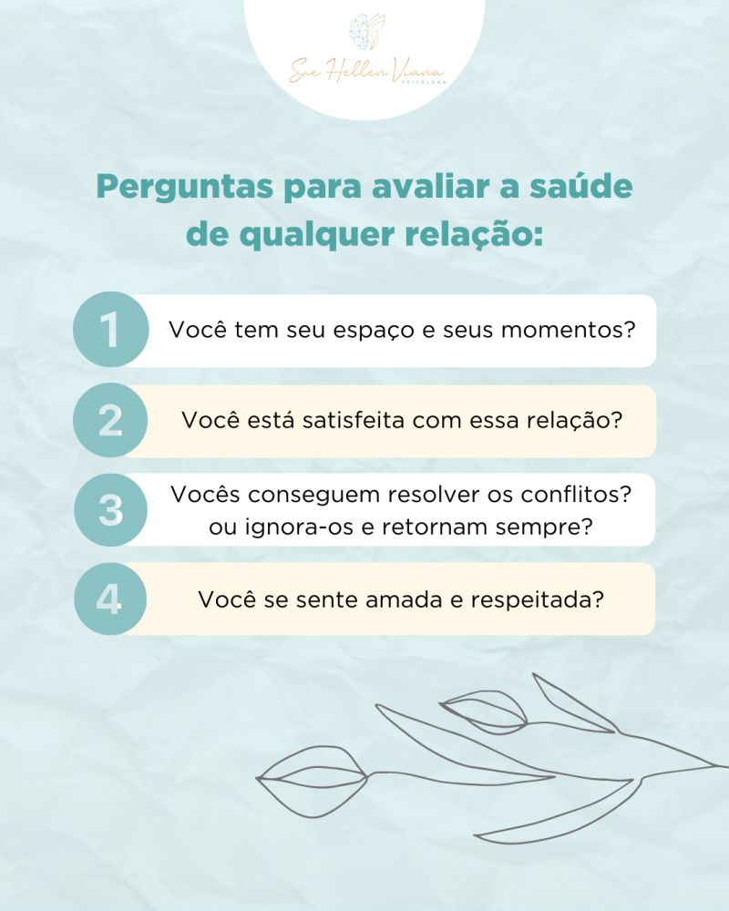 Avalie a saúde das suas relações